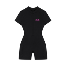 Load image into Gallery viewer, THOTSTAR Women's Quarter-Zip Short Sleeve Romper