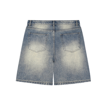 Load image into Gallery viewer, THOTSTAR Faded Distressed Baggy Denim Shorts
