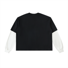 Load image into Gallery viewer, THOTSTAR Layered Contrast Sleeve Cotton T-Shirt