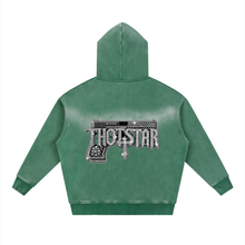 Load image into Gallery viewer, THOTSTAR187 Sunfade Two-way Zipper Boxy Fleece Hoodie