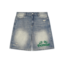 Load image into Gallery viewer, THOTSTAR Faded Distressed Baggy Denim Shorts
