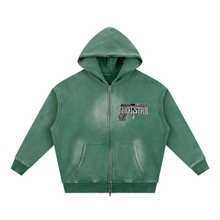 Load image into Gallery viewer, THOTSTAR187 Sunfade Two-way Zipper Boxy Fleece Hoodie
